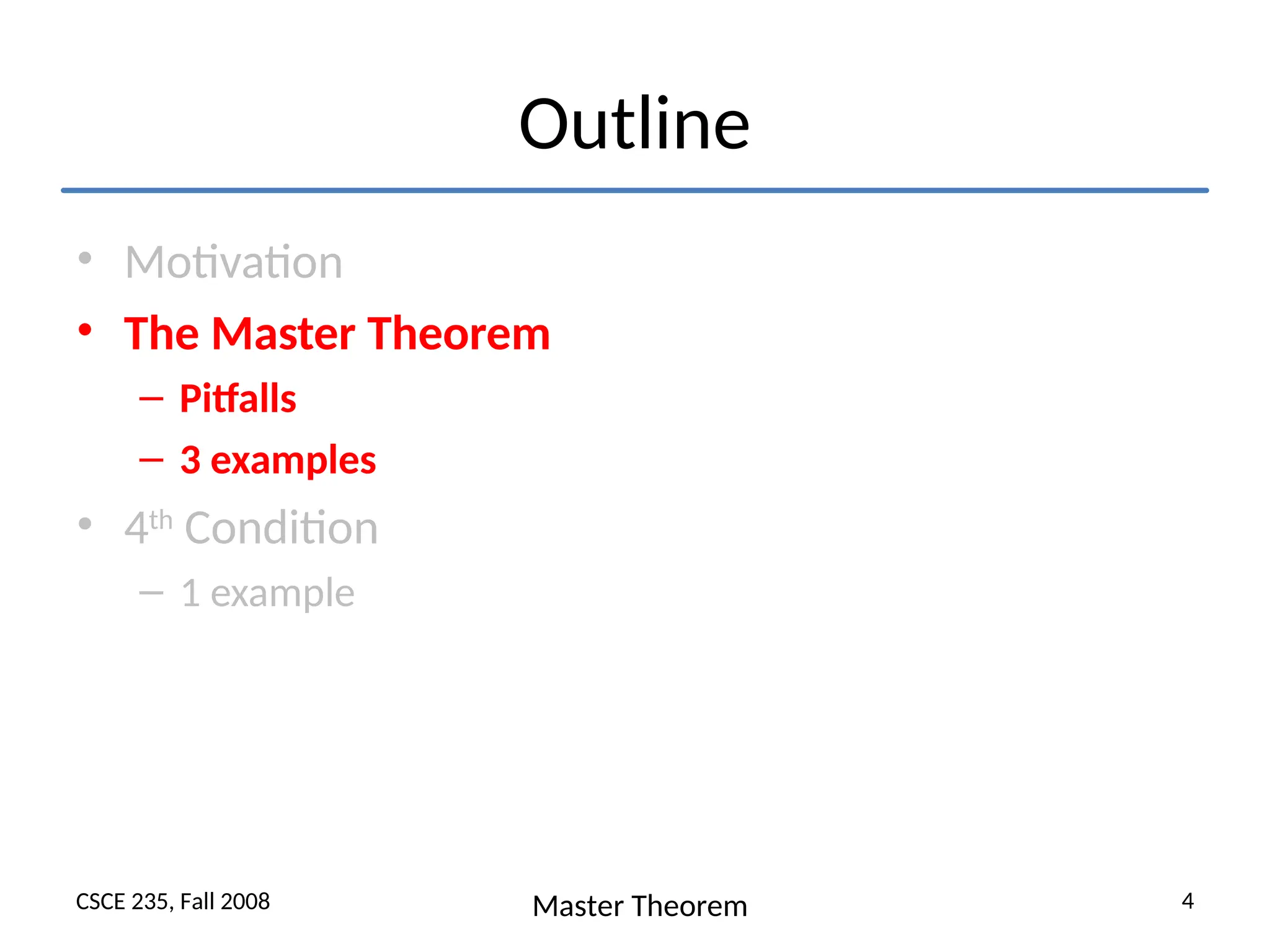 Master Theorem Related to The Algorithm Analysis Course | PPT