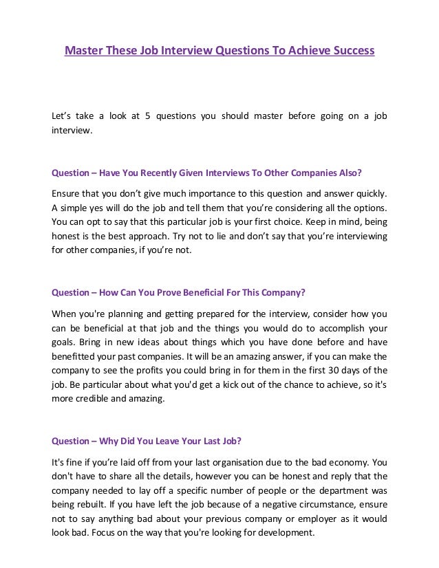 interview for hotel job questions and answers
