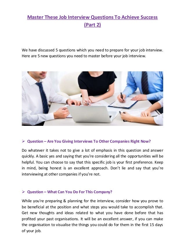 organisation interview questions