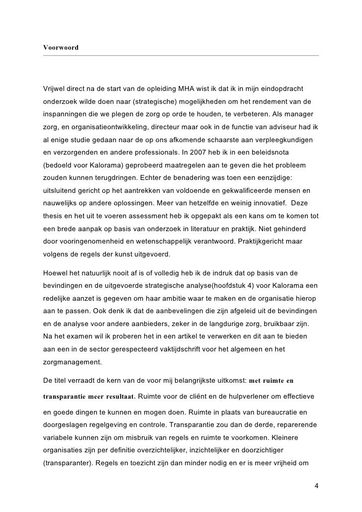 Voorwoord master thesis