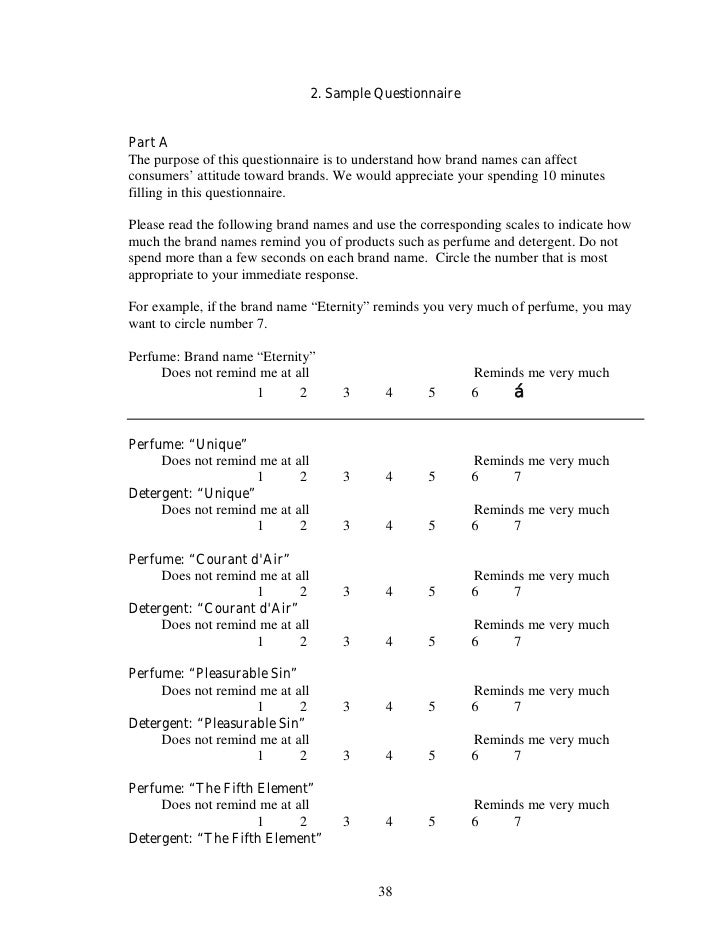 Dissertation questionnaire