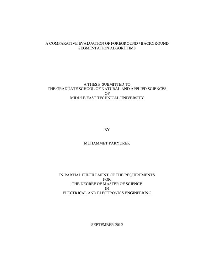 Master thesis in statistics