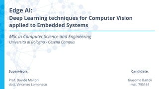 Edge AI: Deep Learning techniques for Computer Vision applied to ...