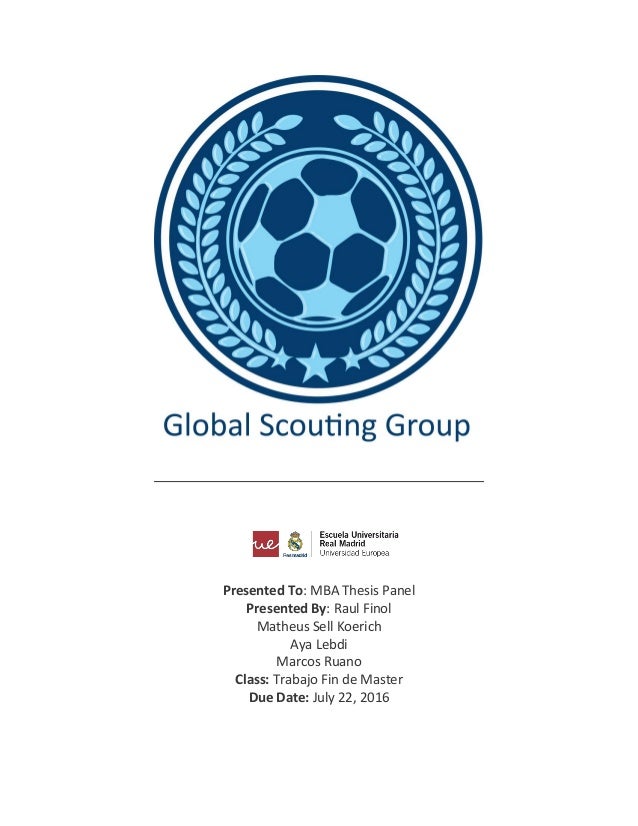 Master thesis sport management