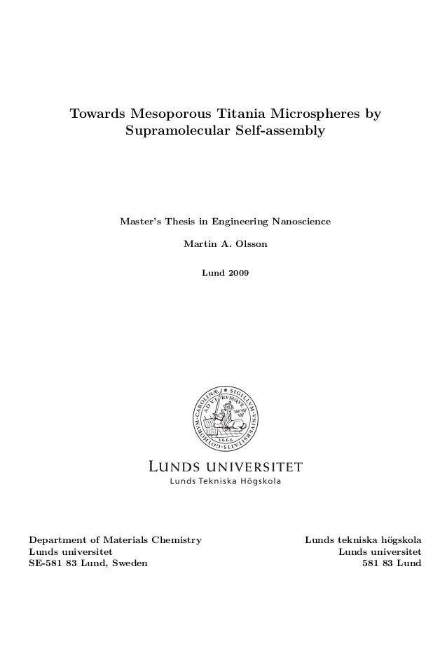 Phd thesis of chemistry