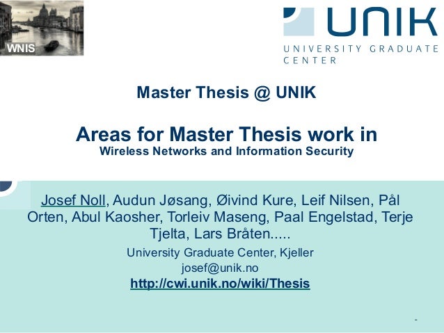 Master thesis wireless networking
