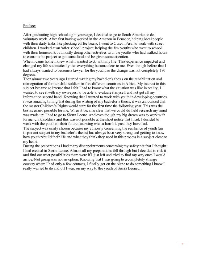 master thesis foreword