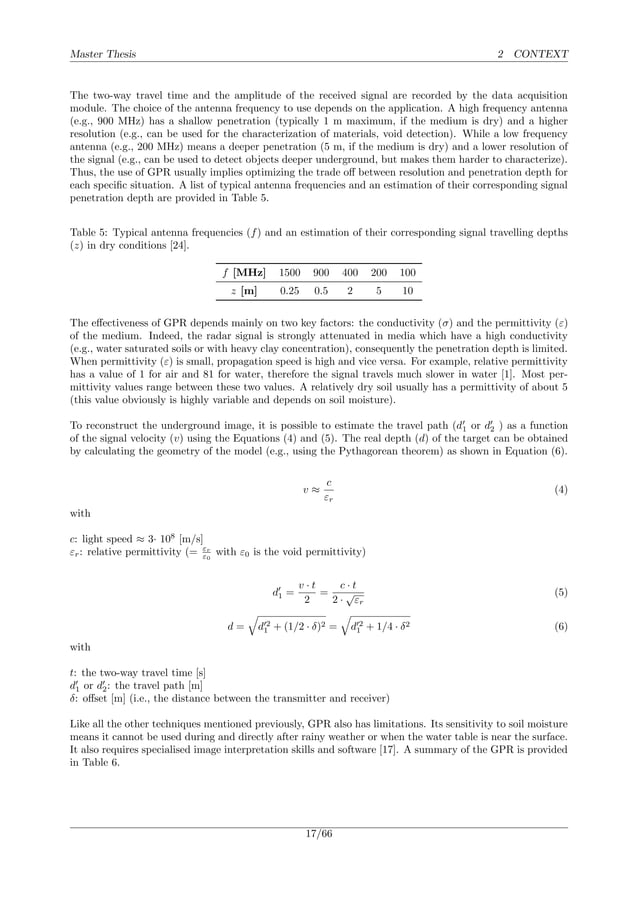 Leakage detection in water pipe networks using Ground Radar