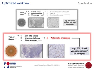 Jakob Nikolas Kather I Slide 13 I 8/22/2015
Optimized workflow Conclusion
 