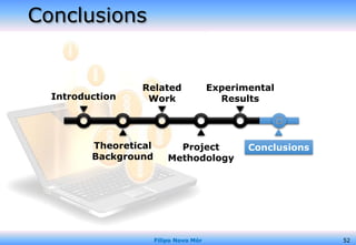 Conclusions
52Filipo Novo Mór
Introduction
Theoretical
Background
Related
Work
Project
Methodology
Experimental
Results
Conclusions
 