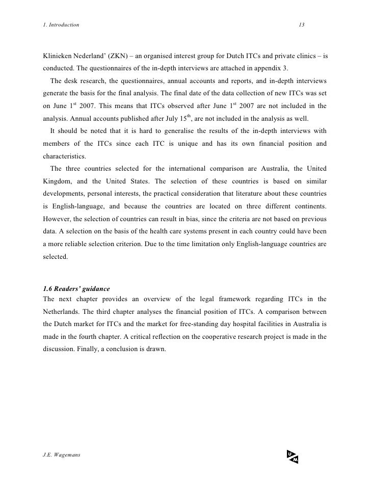 Master thesis health economics
