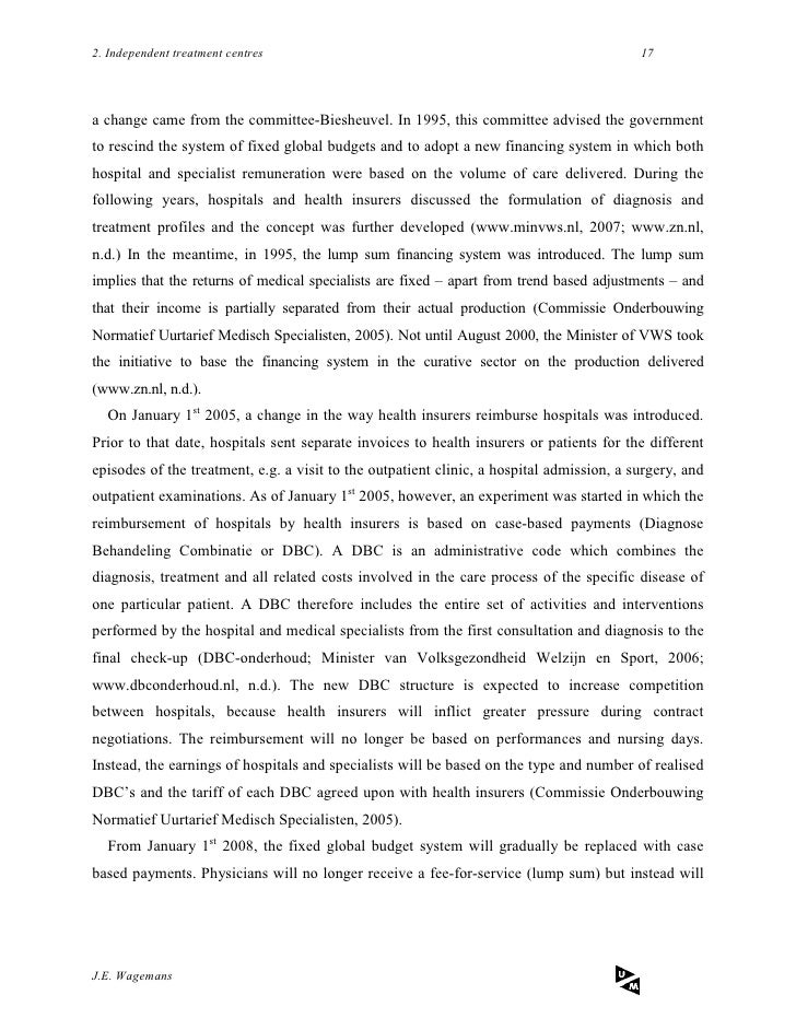 Master thesis health economics
