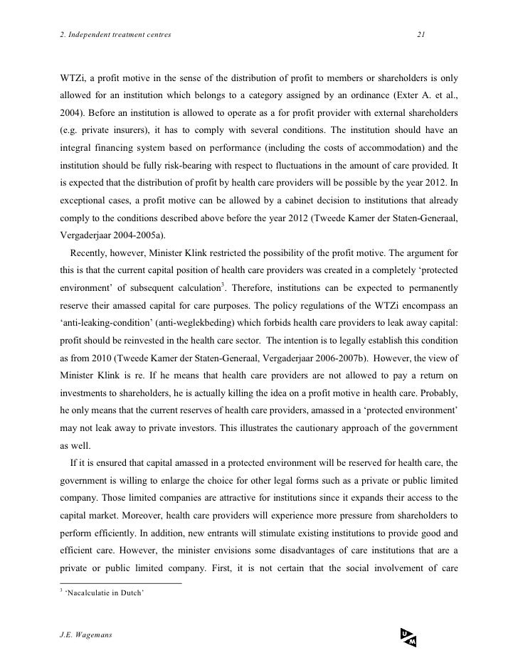Master thesis health economics