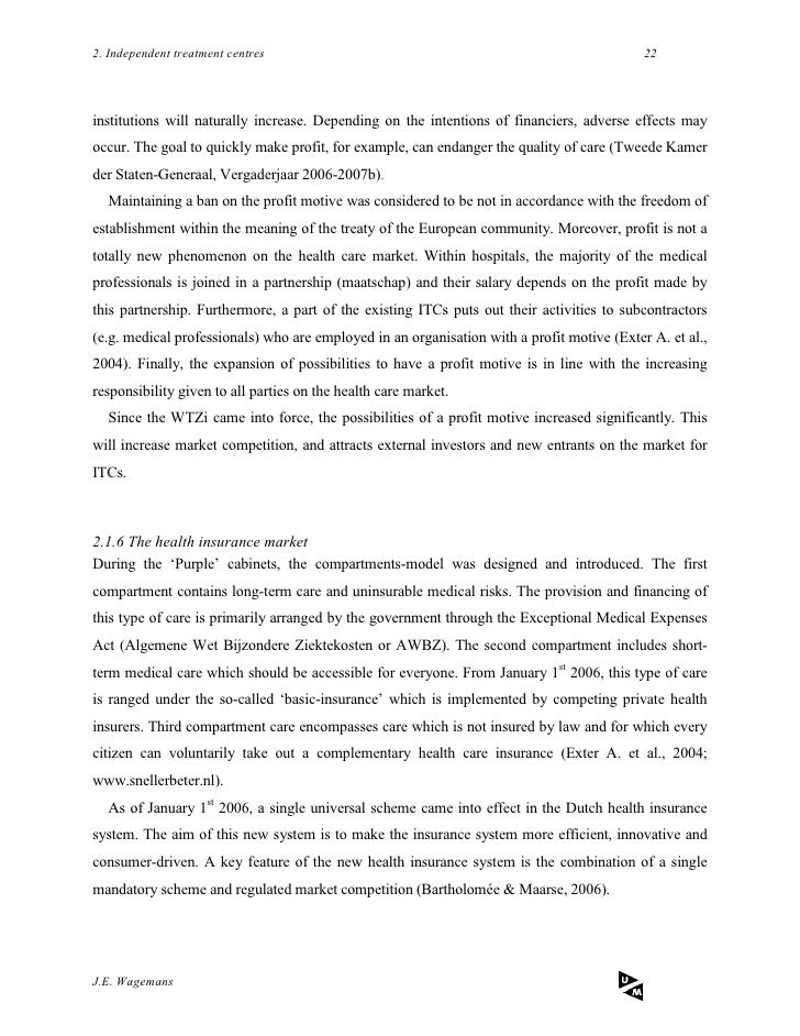 Master thesis health economics