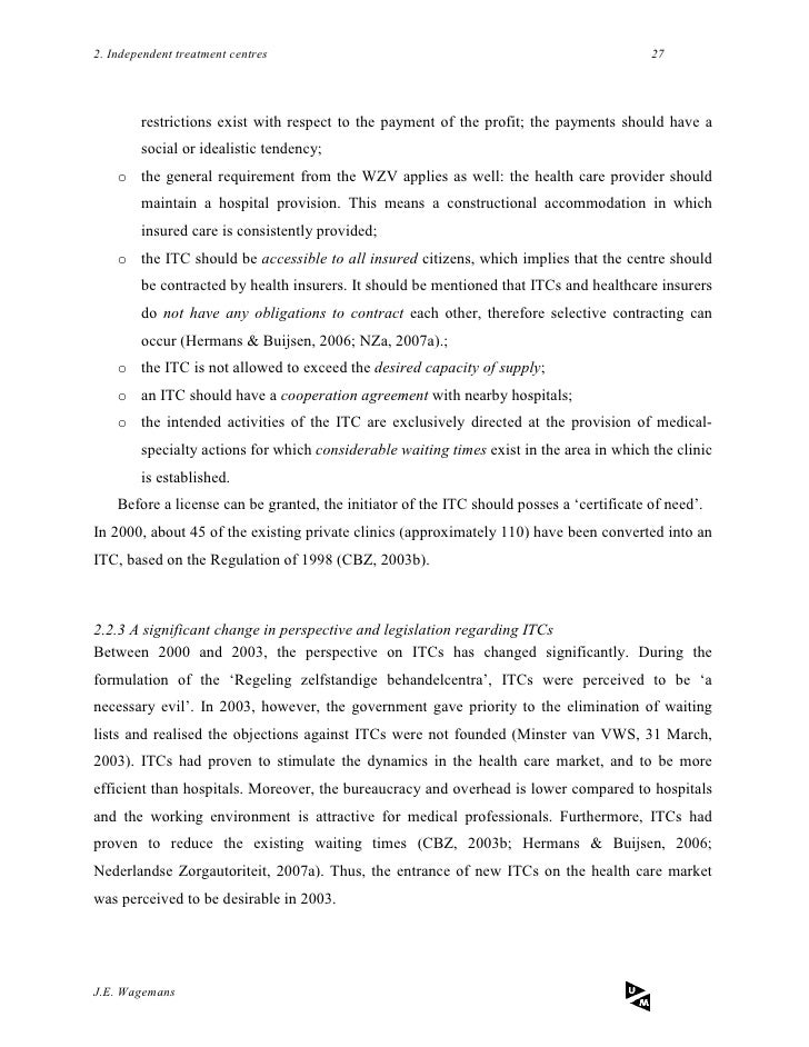 Master thesis health economics
