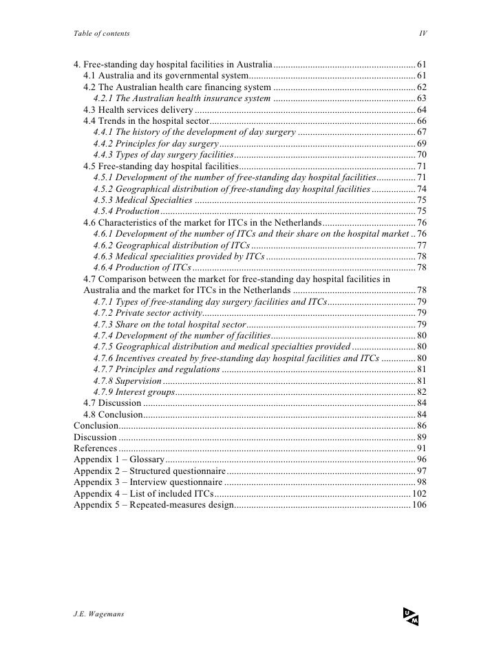 Master thesis health economics