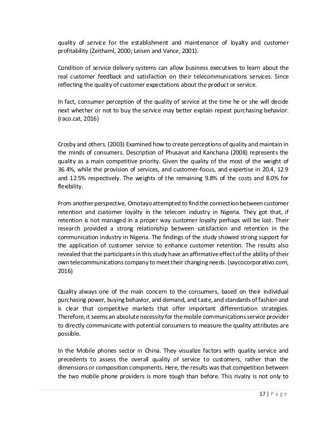 Master thesis customer service