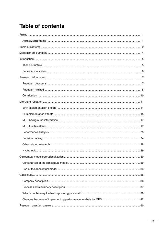 master thesis on business intelligence