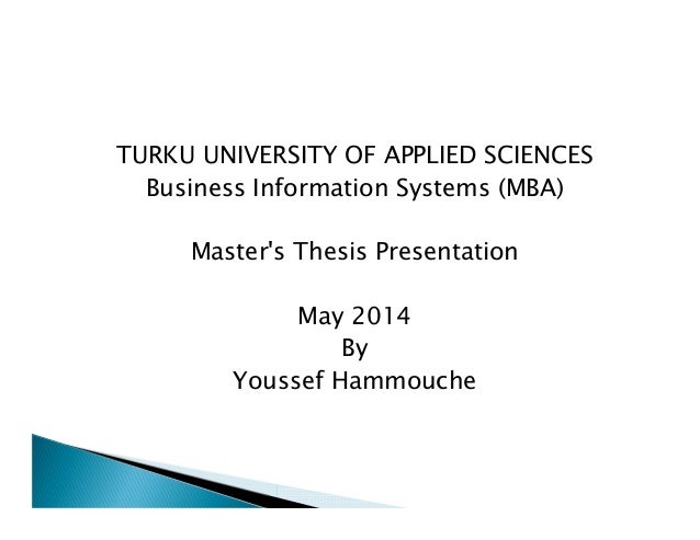 Master thesis in business
