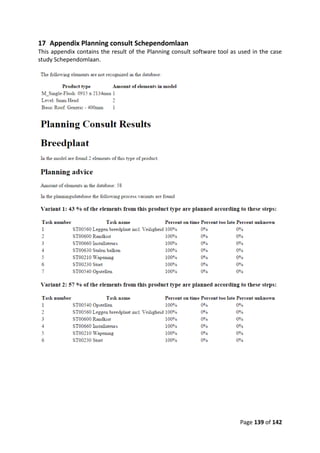 Page 139 of 142
17 Appendix Planning consult Schependomlaan
This appendix contains the result of the Planning consult software tool as used in the case
study Schependomlaan.
 