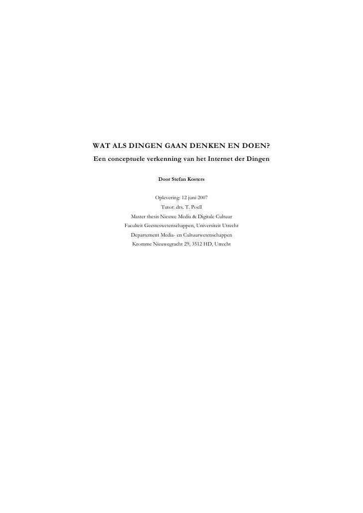 Master thesis on rfid
