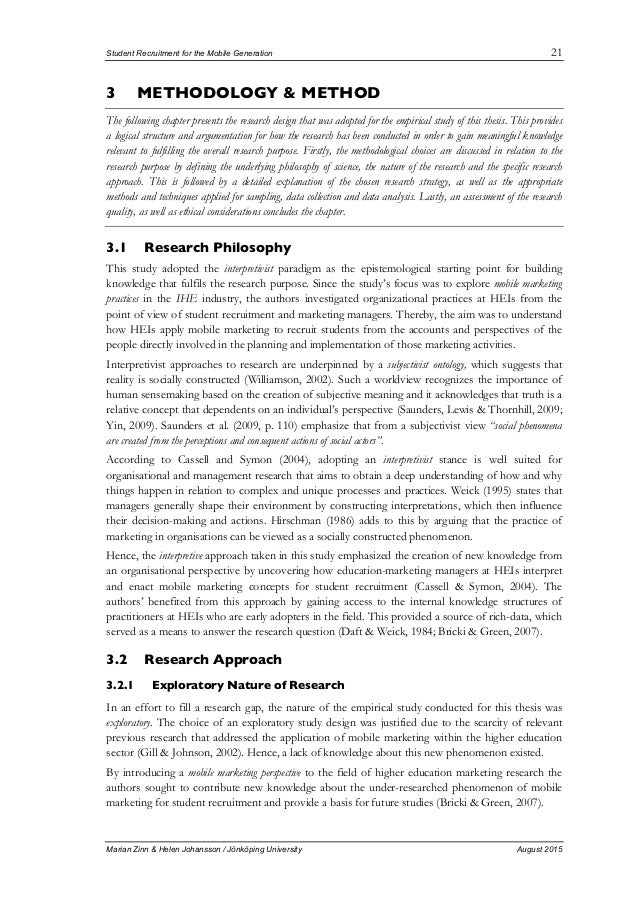 Master thesis recruitment