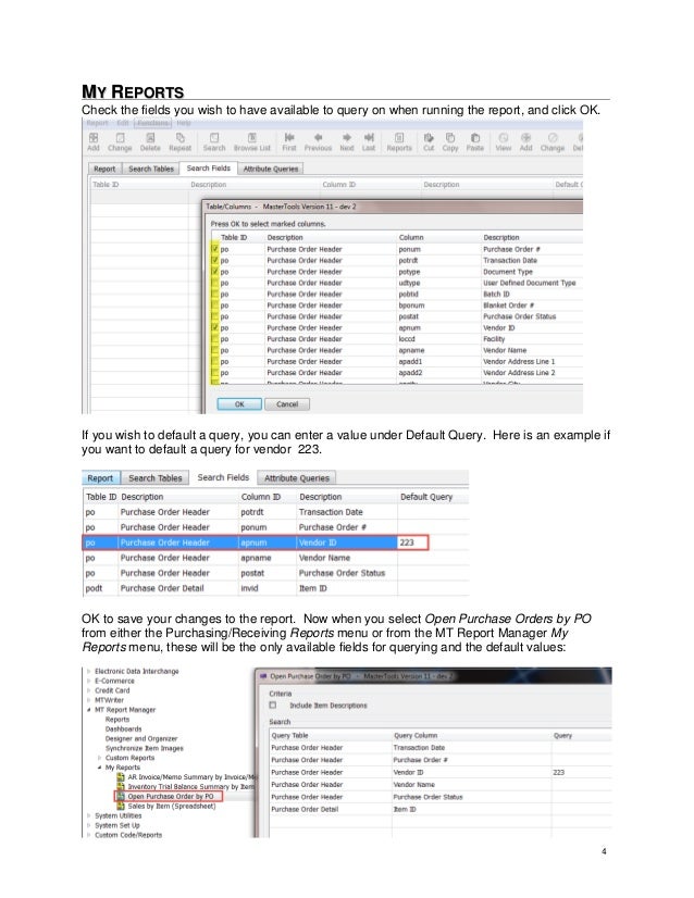 master tools erp MasterTools ERP Report Query Definition master tools erp MasterTools ERP Report Query Definition