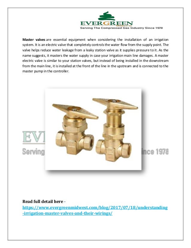 Irrigation Master Valve Flow Sensor