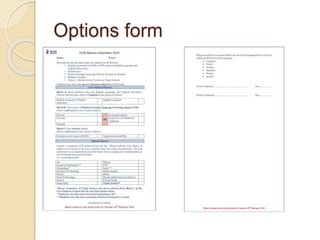 Options form
 