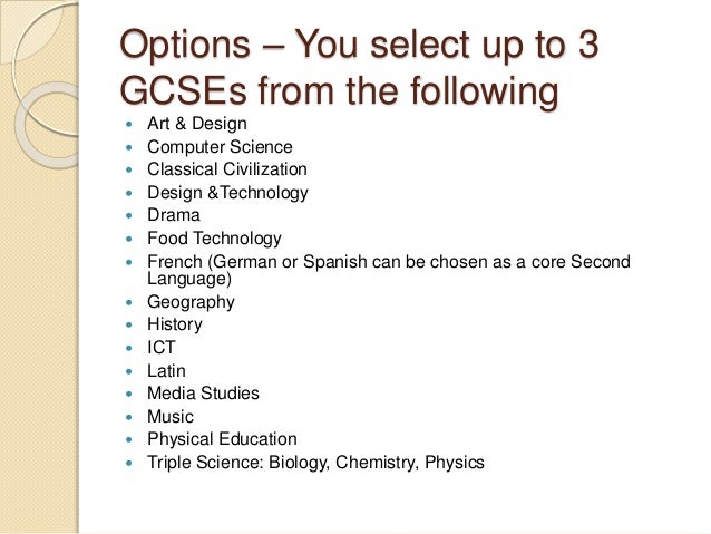Year 9 Gcse Options Information Evening 16 Final Year 9 Gcse Options Information Evening 16 Final
