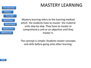 Mastery learning | PPTX