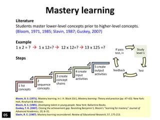 Applied logic: A mastery learning approach | PPT