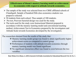 Mastery learning models ppt | PPTX