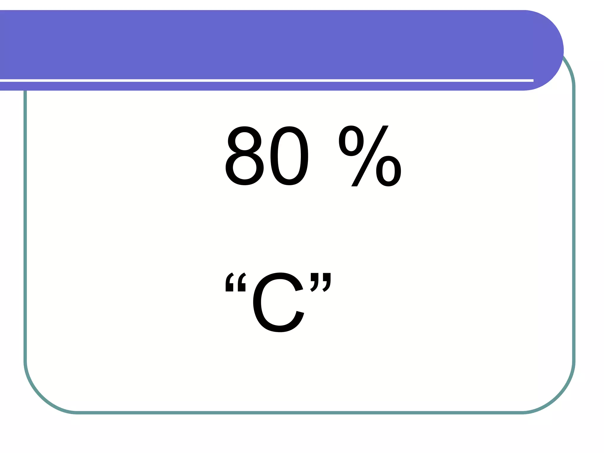 80 % “ C” 
