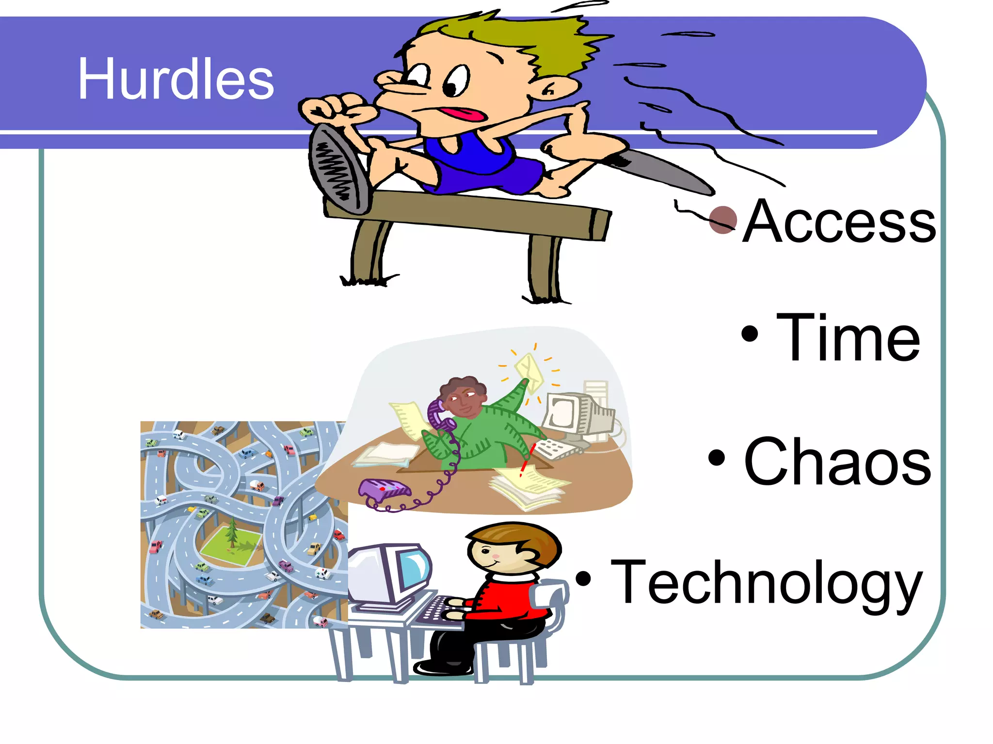 Hurdles Access Chaos Time Technology 