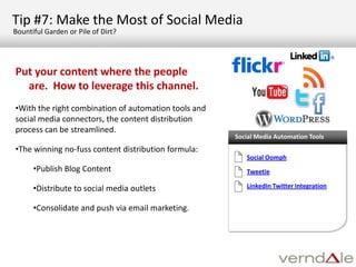 Tip #6: Hosting & Code Matters15At least Google thinks so...Delivery & Closing2Delivery & Hosting4Don’t underestimate the importance of page load time.Good code and good infrastructure can improve your search engine ranking.Good code and hosting practices support improved SEO, accessibility and cross-browser and cross-platform functionality.Don’t lose Page Rank value.  301 vs. 302 and 404 – what does it all mean?3Tools for Improving Site PerformanceGoogle Webmaster ToolsYahoo!’s Yslow