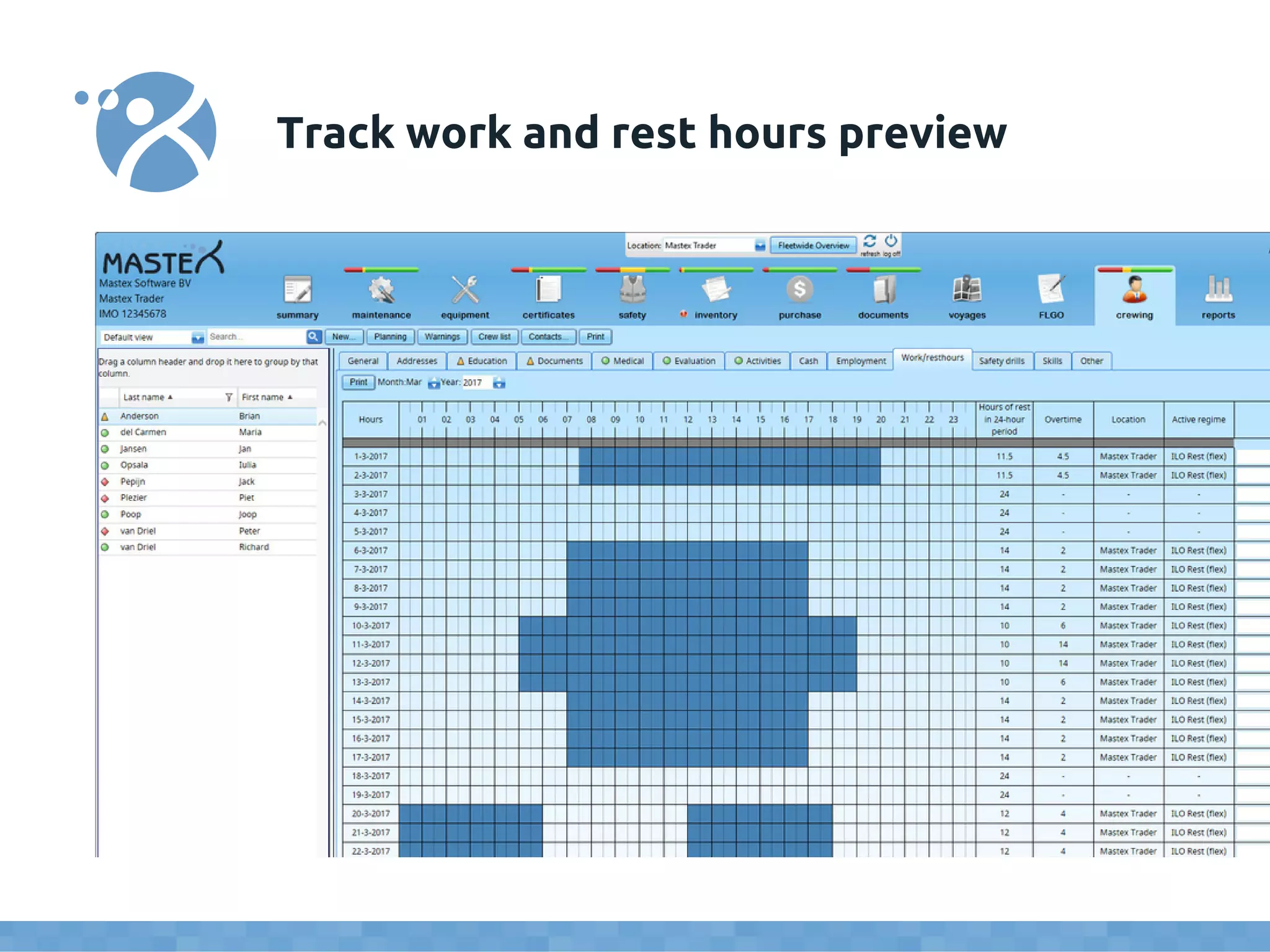 Mastex work and rest hours | PDF