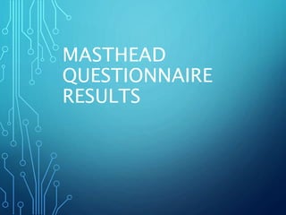 MASTHEAD
QUESTIONNAIRE
RESULTS
 