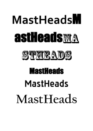 Mast heads | DOCX