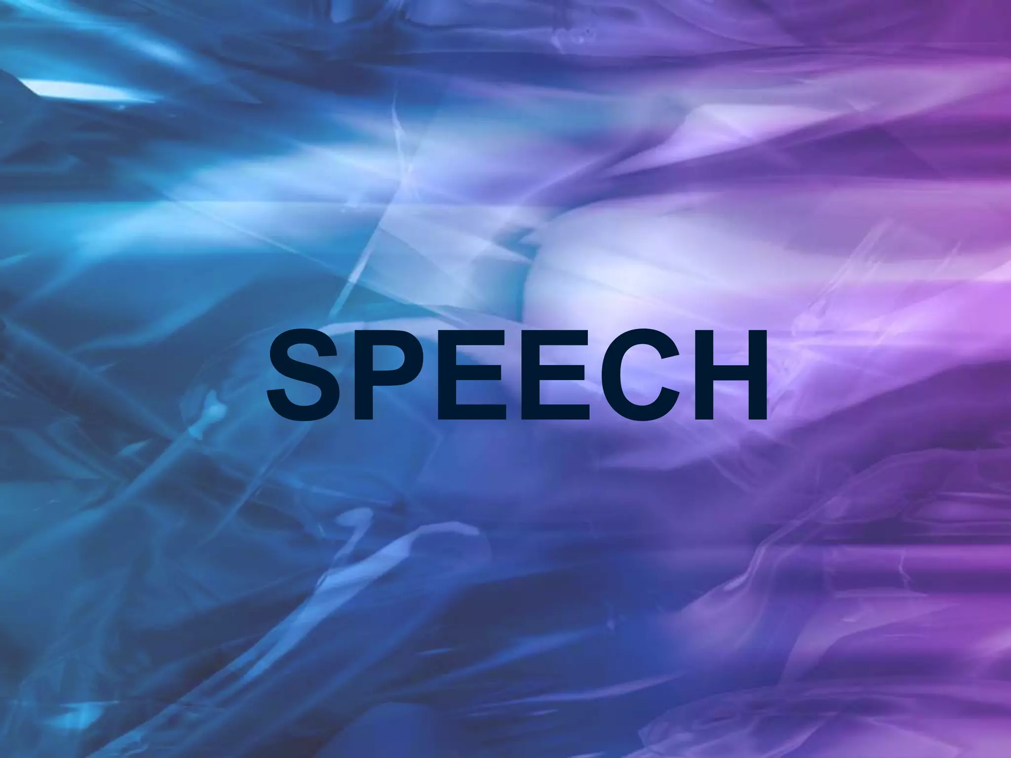 SPEECH
 