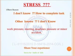STRESS ???
Others Reason
04/29/18
7
DrDevArora
Stress for Smile of kids
 