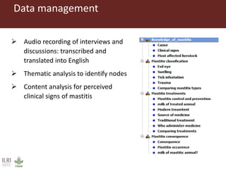 The need for awareness raising on the causes and treatment of mastitis in livestock among pastoralists in southern Ethiopia 
