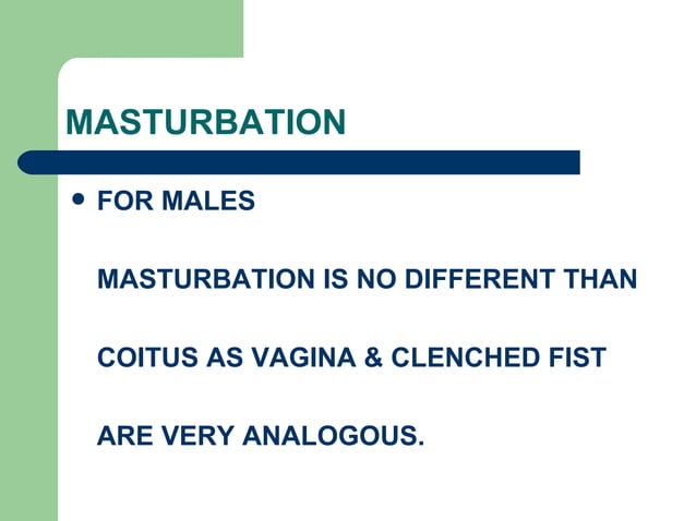 Masturbation PPT