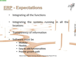 ERP for garments(Application of software in Textile) | PPT