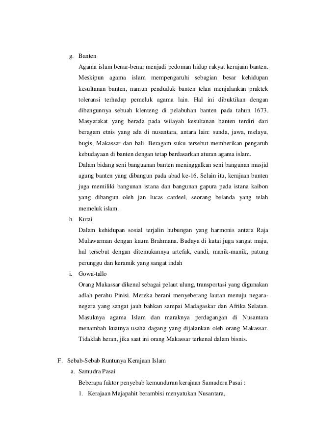 Masuk dan berkembangnya islam di indonesia