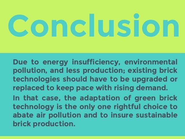 Air Pollution Abatement Green Brick Technology