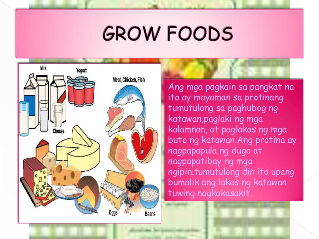 Go Grow Glow Foods Tagalog Halimbawa - Xoxo Therapy