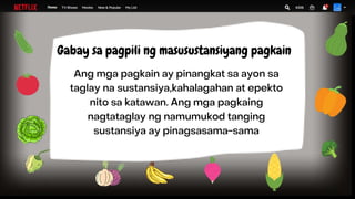 Gabay sa pagpili ng masusustansiyang pagkain
 