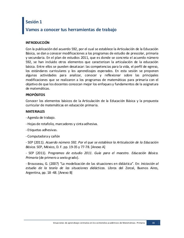 Situaciones De Aprendizaje Centradas En Contenidos Académicos De Mate