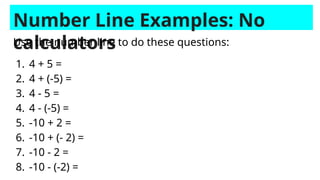 Numerous Examples Math Number Integers Introduction PowerPoint slides | PPTX